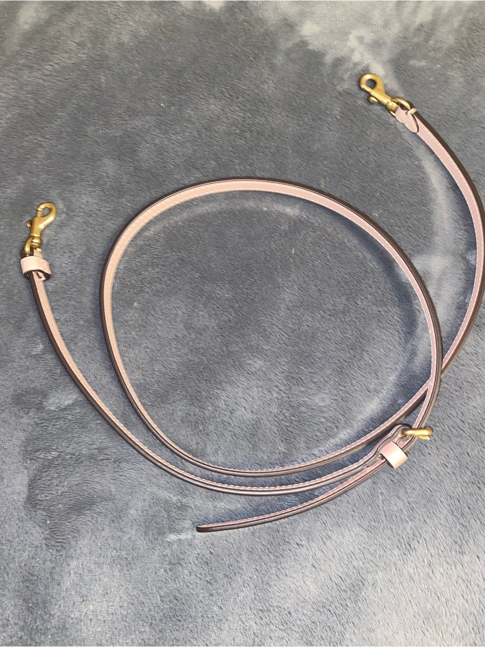Coach Blush Leather Strap with Brass Hardware